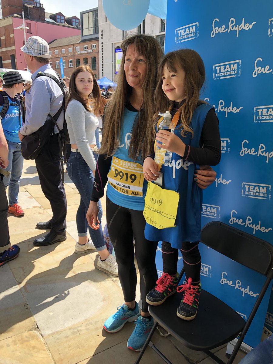 So proud @SRWheatfields head of Support Services and her daughter who did the last mile with her #TeamIncredible @Sue_Ryder #LeedsHalf