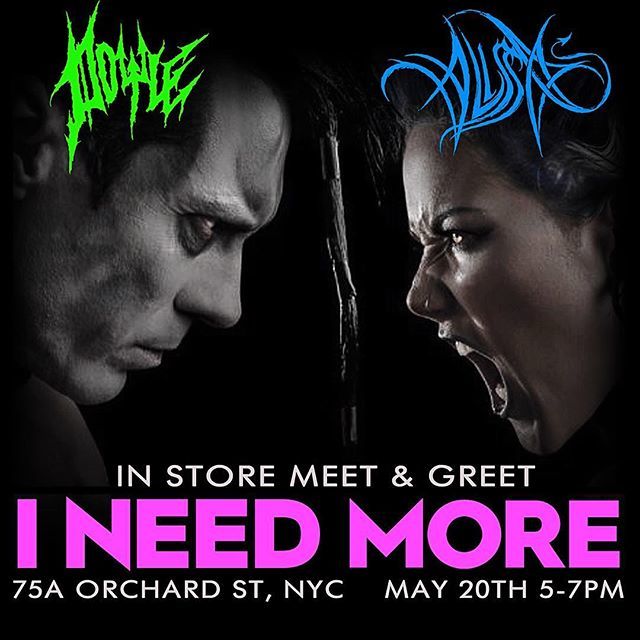 IxNEEDxMORE's tweet photo. ITโS 7 DAYโS AWAY !!! ... THE FREE MEET AND GREET WITH QUEEN BEAST @alissawhitegluz MONSTER MAN @doylewolfgangvonfrankenstein !!! ARE YOU READY NYC ... I NEED MORE IS !!! #MeetAndGreat #Doyle #AlissagluzWhite #FreeSigning #IxNeedxMore #WeLiveRockNRoll Pโฆ https://t.co/rBkwUd8oz2 https://t.co/K3jSMLBIRO