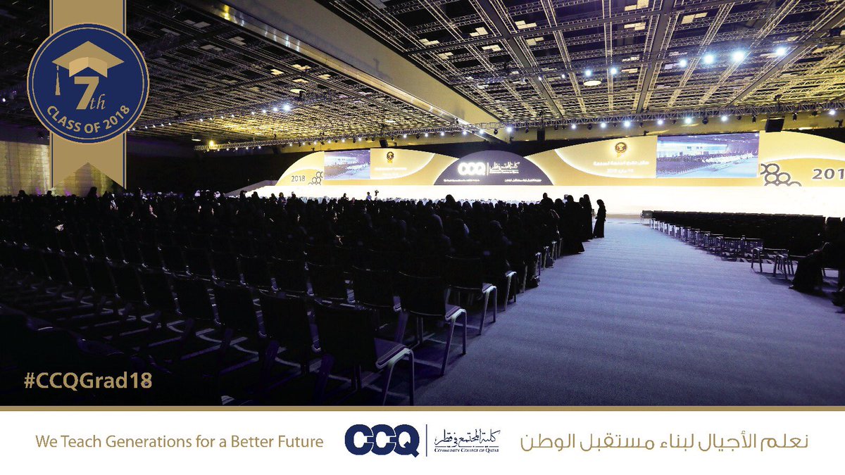 CommunityCQ's tweet photo. نحن مستعدون ليوم شيق غدا!يشرفنا حضوركم في حفل تخرج الدفعة السابعة!
It's an exciting day, we're all set for our 7th Graduation Ceremony tomorrow! We’re excited to welcome you! #CCQGrad18 https://t.co/rSd1t6MLkH