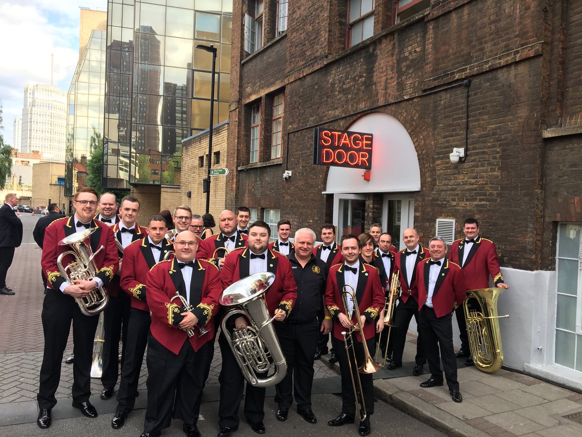 IanPorthouse's tweet photo. @4barsrest @TredegarBand scrubbed up well! #topbanding https://t.co/BEWj8S0Fuu