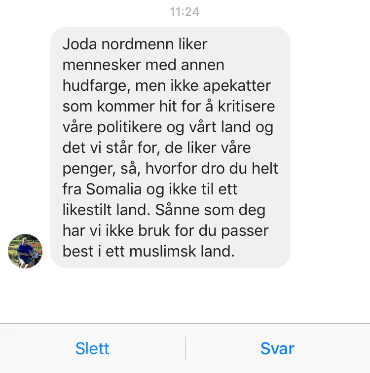 sumaya_jirde's tweet photo. Likhetstrekk mellom de fleste meldinger jeg får: 1: Avsender utgir seg for å være representant for alt som er «norsk», mens jeg ikke er. 2: Irrasjonalitet 3: De lever i sinnet (og kanskje kroppen) i et homogent land. 4: Spydighet pakket inn i «lærdom»/«Hør her frøken...» https://t.co/HAy56aHscA
