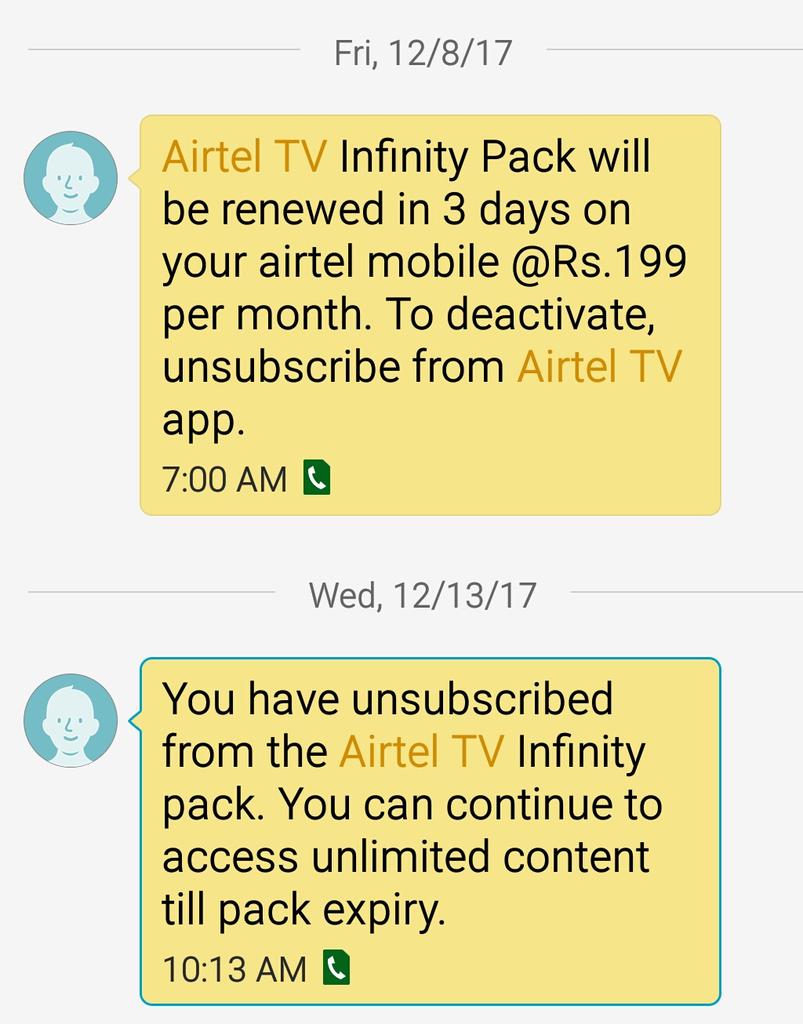 anupam_anjaan's tweet image. @airtelindia @airtel_care Even having unsubscribed from #Airtel_Tv, paying its subscription money for the last 5 months. #Loot continued by #airtel_4G shamelessly. Stop it and initiate the refund.
Once in, never out! To hell of your fake promises