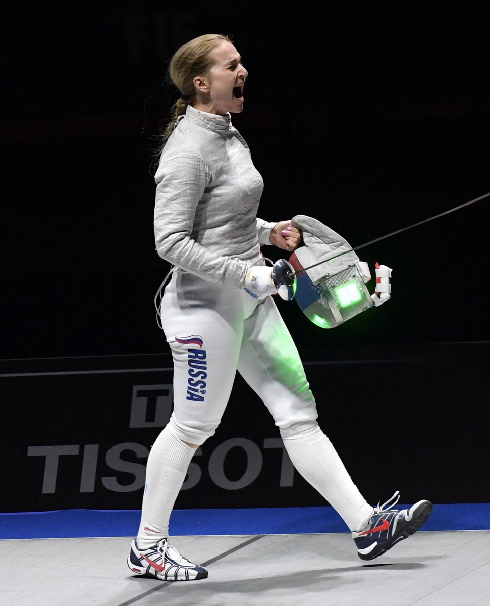 Gold 🎖 for Velikaya, won over Marton 15-12 👏🏽 Amazing come back after two years of break! #fencinggrandprix #moscow2018 #makinghistory