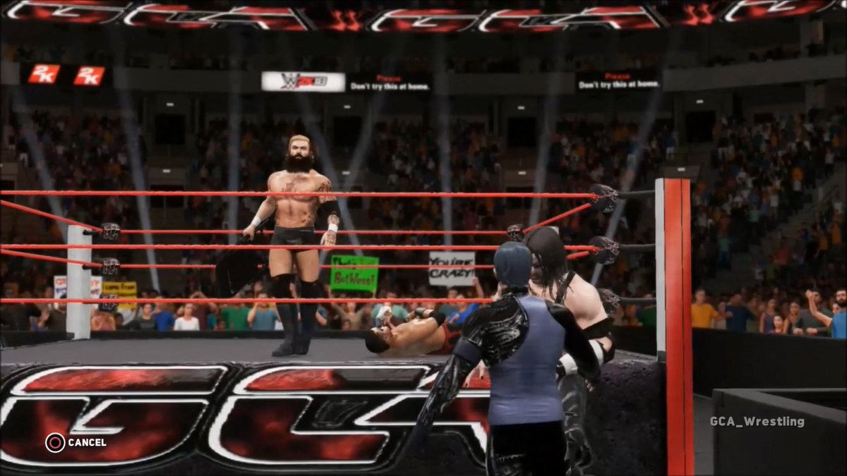 GCAWRESTLING2K's tweet photo. Last night on #GCAWrestling, @ProfBuzzardGCA would again mock @1TrueBeauCHAMP from the TitanTron! Beauchamp defeated #DoctorVulture! Which led to the Doctor &amp; #Ace to ambush him! However to the surprise of everyone, #HadeMercer made the save! #GCAWrestleVerse #WWE2K18 #Ep20 #PS4 https://t.co/GgMgZTy5kn