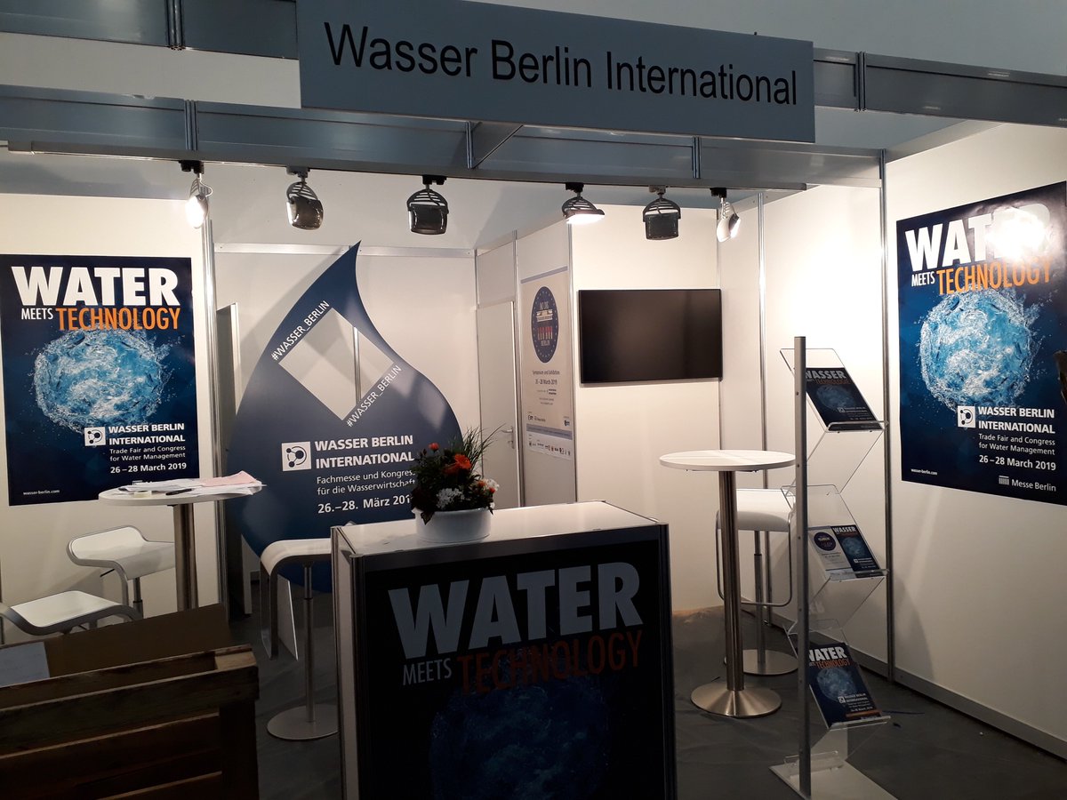 WASSER_BERLIN's tweet photo. Wir sind startklar für die #IFAT und freuen uns auf interessante Gespräche in Halle C2, Stand 519. #WASSER_BERLIN https://t.co/YGnRdbzReZ