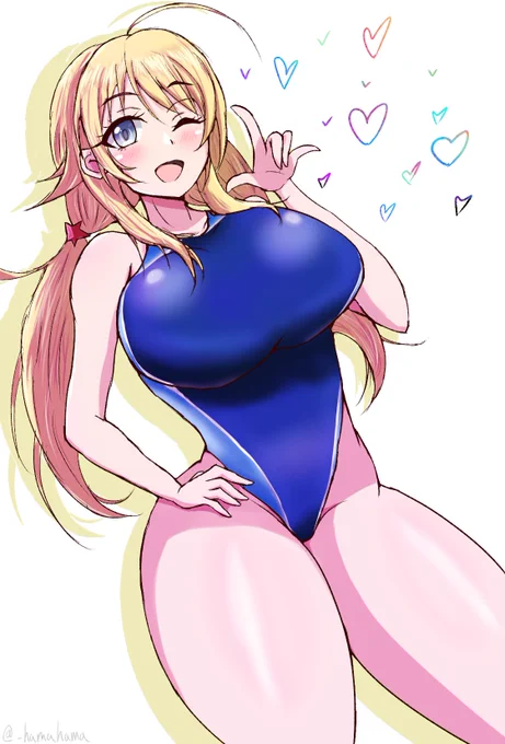 八宮めぐるちゃんに競泳水着を着てもらったよ 