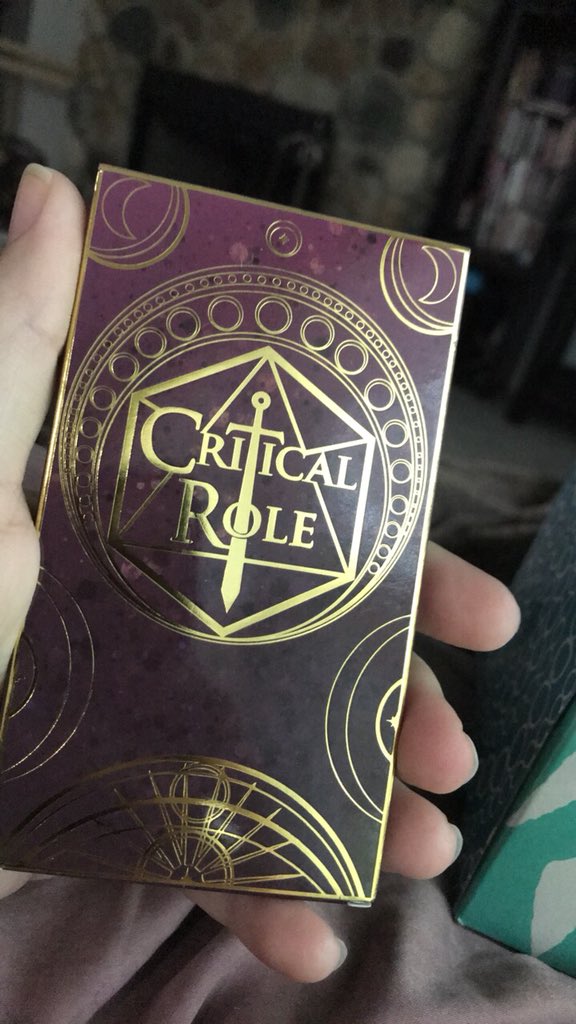 Tempest_Chaos11's tweet photo. @GeekandSundry @CriticalRole I could not be more excited!  Mother’s Day gift from my daughter. #CriticalRole #Critters #critrole #tarotdeck #proudnerdmama #MothersDay https://t.co/rvjnoNidCX