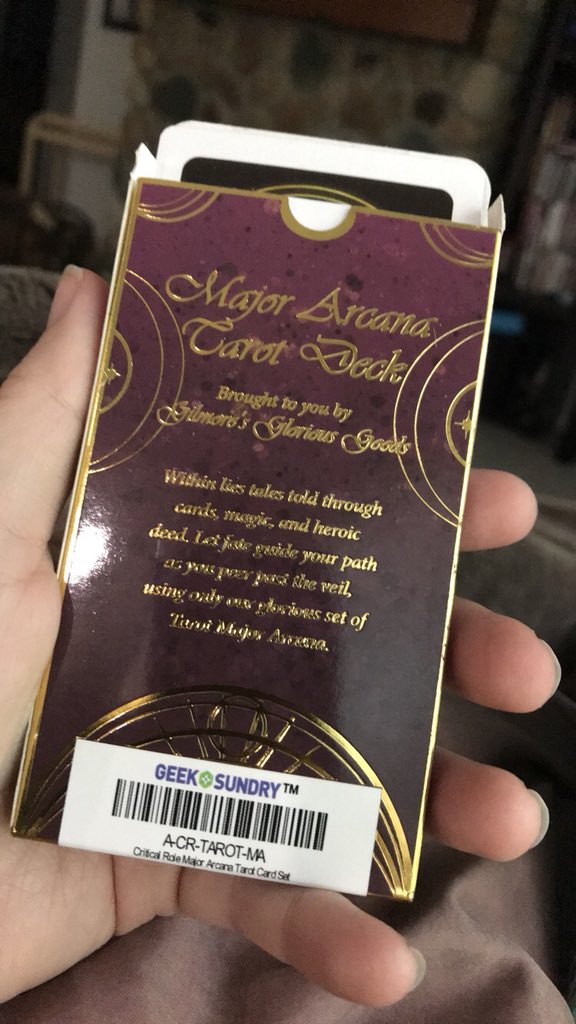 Tempest_Chaos11's tweet photo. @GeekandSundry @CriticalRole I could not be more excited!  Mother’s Day gift from my daughter. #CriticalRole #Critters #critrole #tarotdeck #proudnerdmama #MothersDay https://t.co/rvjnoNidCX