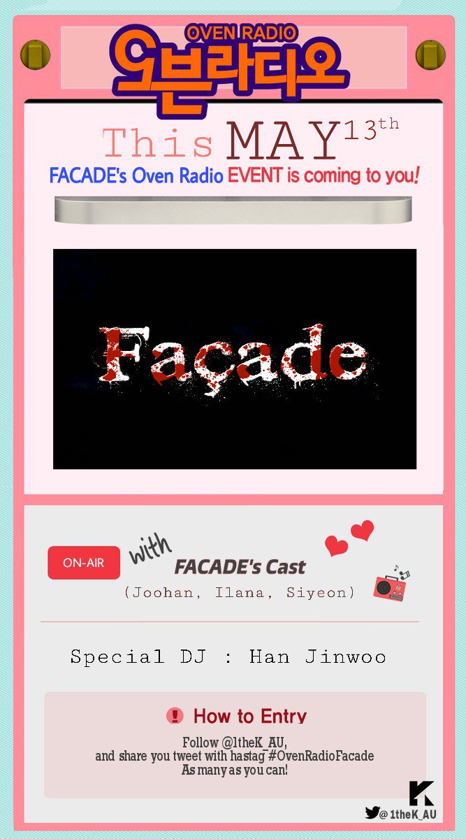 ANTHElAGARDEN's tweet photo. 〔 🌷 〕

Iris들～♡

Dengarkan Siyeonnie dan ketiga pemeran Facade lainnya di Oven Radio malam ini! Sst, spoiler menanti kalian~! #OvenRadioFacade https://t.co/M03O2msieD