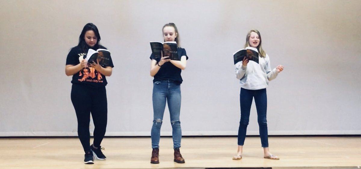 MillfieldDrama's tweet photo. Great Beowulf rehearsal in progress! https://t.co/nh181TFYF3