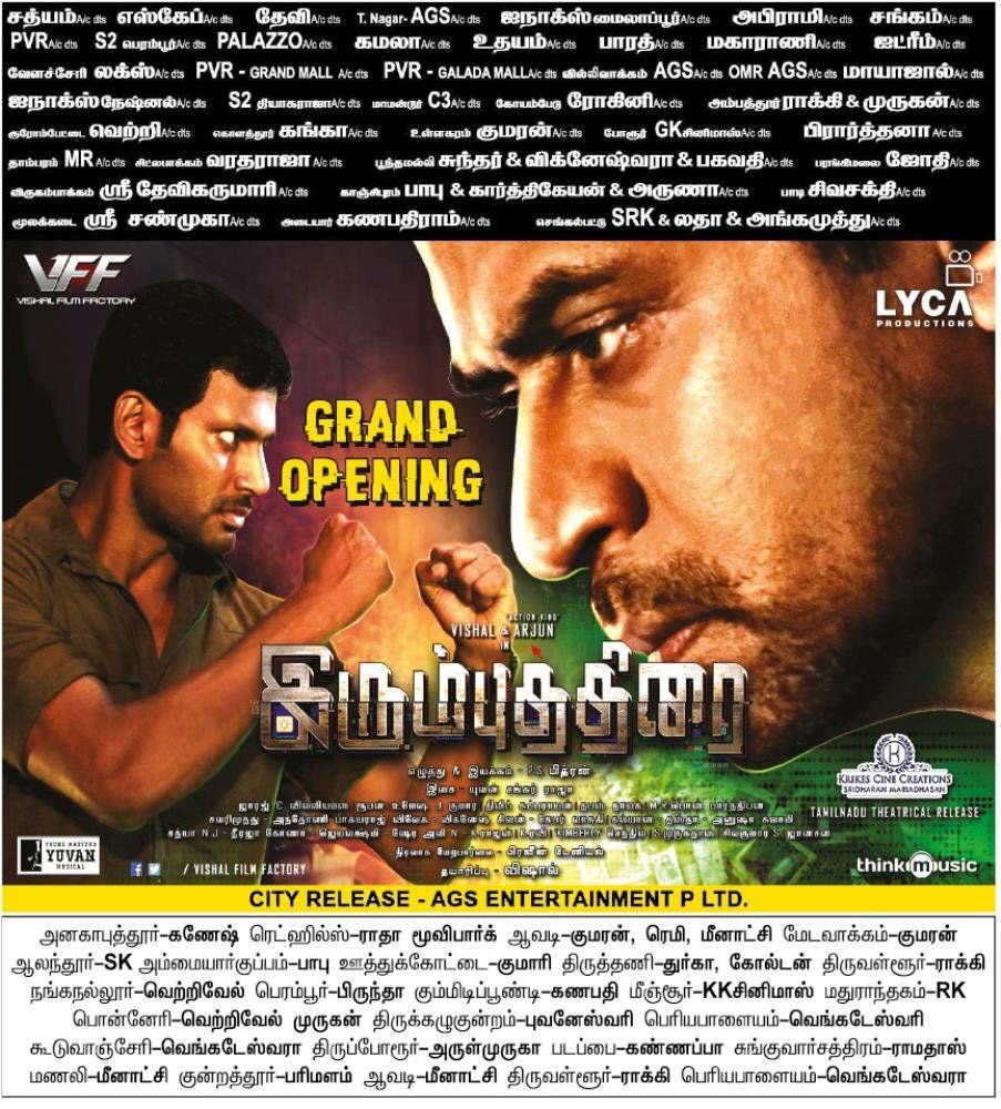 #IrumbuThirai after a slow start on Friday, took off on Saturday and is doing very well today. 2 days TN Gross around Rs 6.80 Cr. <a href="/VishalKOfficial/">Vishal</a> gets a hit