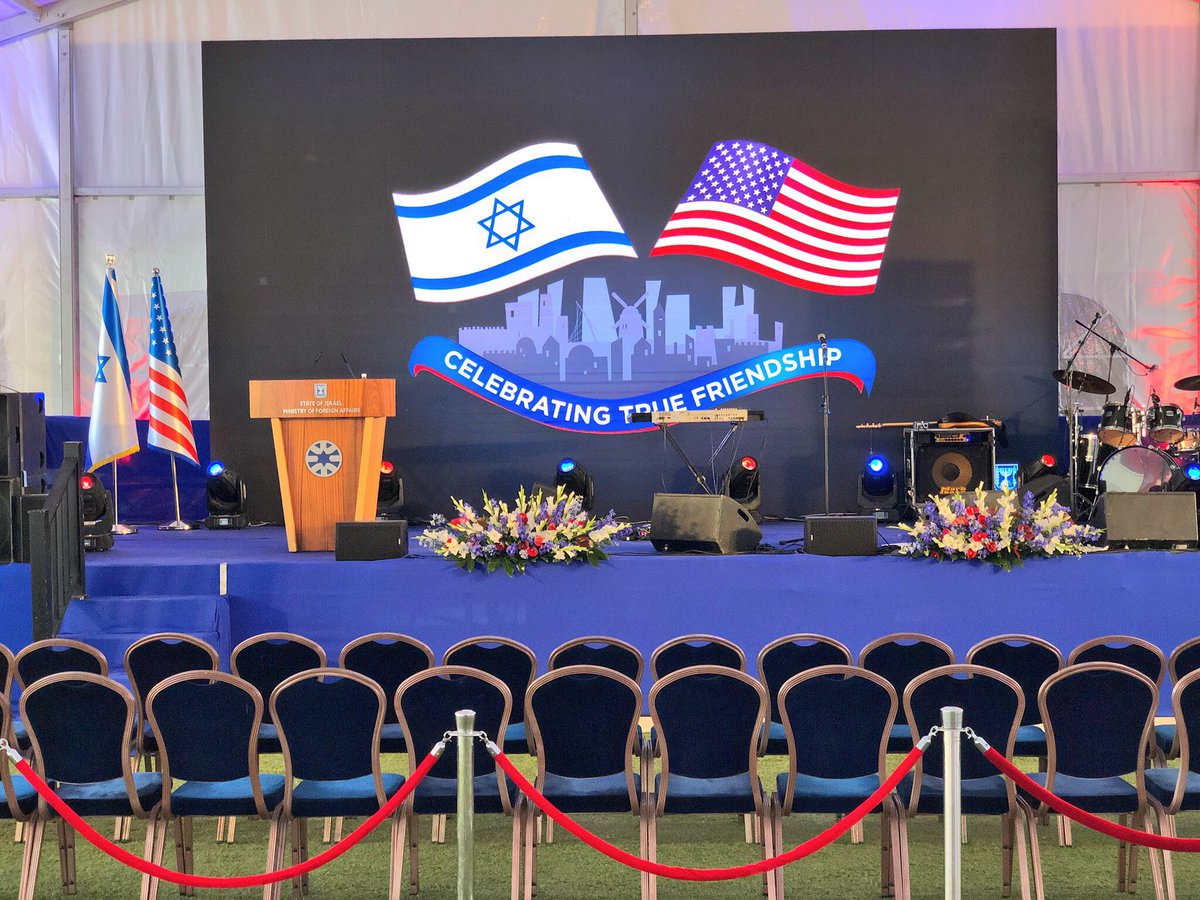 Ostrov_A's tweet photo. ‘Celebrating true friendship’! The theme of today’s special reception at @IsraelMFA, in honour of U.S. historic opening of their Embassy in #Jerusalem tomorrow! 🇮🇱🤝🇺🇸
#JerusalemEmbassy #USIsraelPartnership https://t.co/V9xNcENuUd