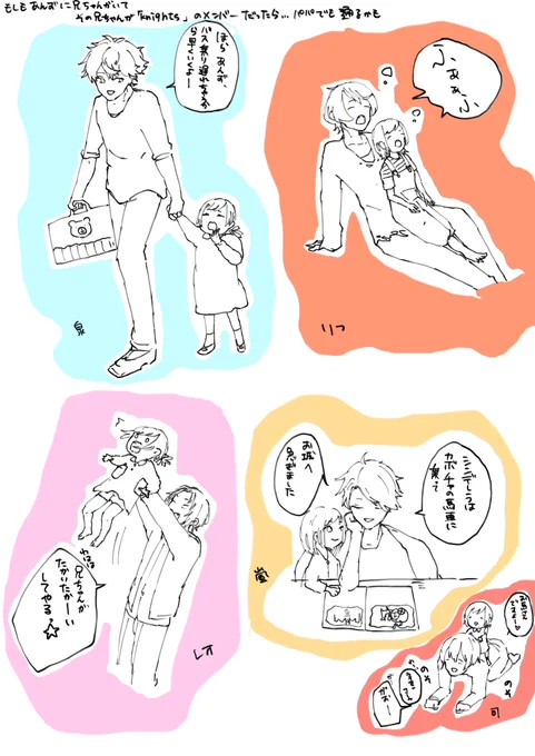 もしも転校生あんずにお兄ちゃん(パパでもイケるかも(笑))がいて、そのお兄ちゃんが【Knights】のメンバーだったら…
#あんスタ 