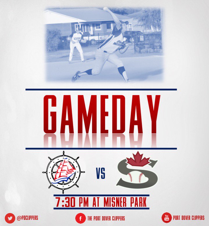 PDClippers's tweet photo. After a long offseason, we're finally back on the diamond for our season opener! #ClippersBaseball

⚾️ GAMEDAY ⚾️
📅 May 13, 2018
🆚 Stratford Nationals
⌚️ 7:30 PM
📍 Misner Park, Port Dover 
☀️ 13 C https://t.co/wCKBZNL1Uz