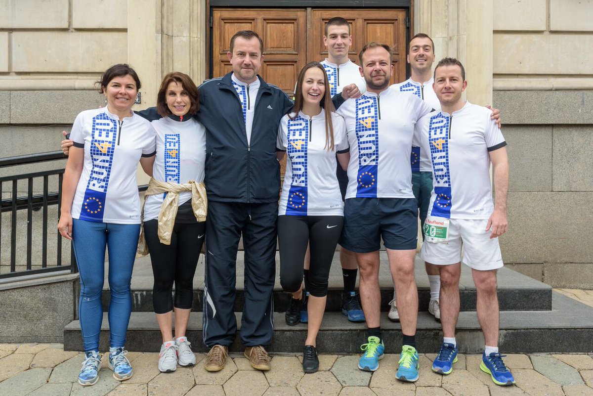 ECinBulgaria's tweet photo. Inter-institutional powerhouse! 💪
@ECinBulgaria / @EP_Bulgaria #Run4EU🏃🇪🇺 team getting ready for the half-marathon in Sofia today, the first of initiative of its kind in the Bulgarian capital. https://t.co/geHnyNezdo