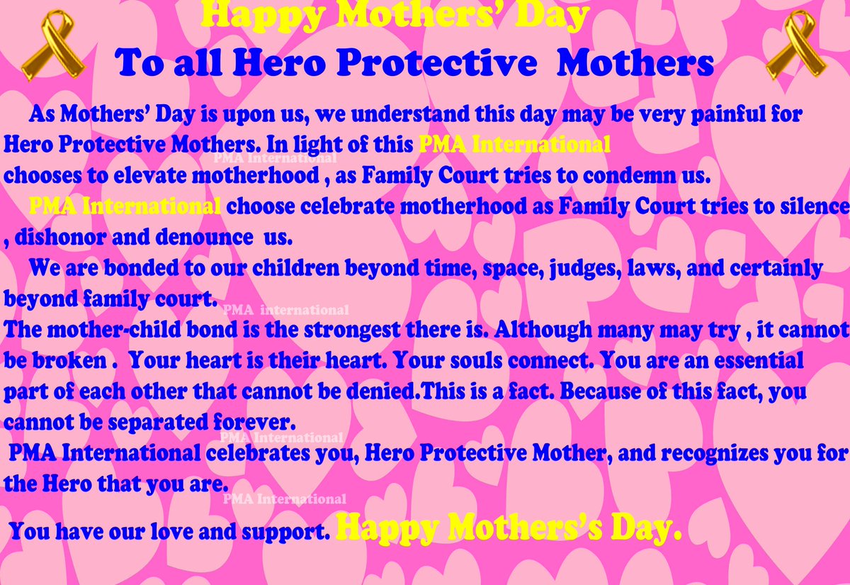 JANICELEVINSON's tweet photo. #happymothersday #mothersday #pmainternational #heroes #protectivemothers #familycourt #dv #abuse #heroprotectivemothers #janicelevinson
 Happy Mothers Day To all Hero Protective Moms https://t.co/zqmDO4R8mL