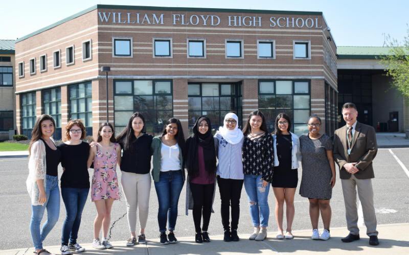 JohnDeVitoNY's tweet photo. Pictured here are the top 10 students for @WilliamFloydSD’s class of 2018. I’m so proud of our community’s diversity and of the achievements of these incredibly talented women. #FloydPride https://t.co/KwANzAvF33