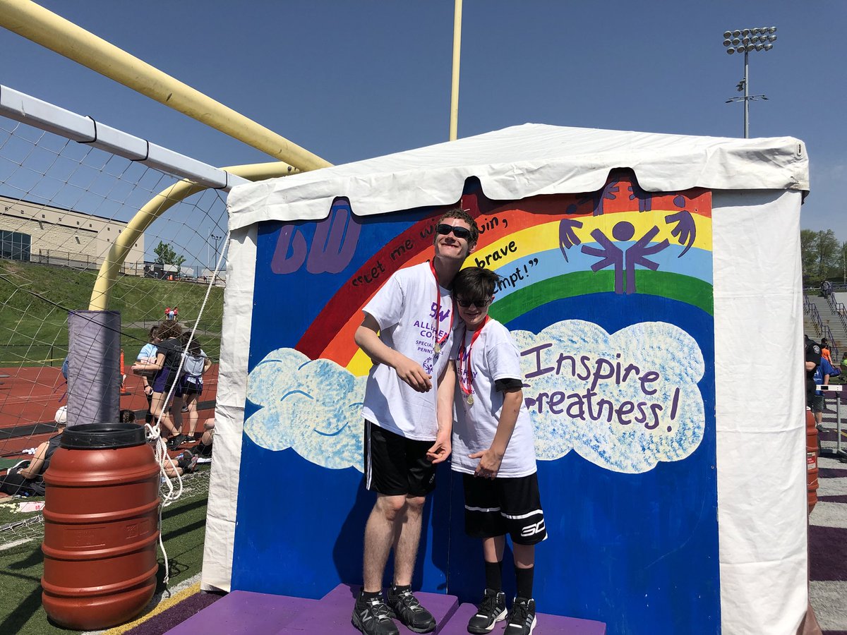RSprouse_BHS's tweet photo. Thinking I had the best spot to celebrate! @bhsolympics @SpecialOlympiPA So proud to be just a small part of this day! #livetogetherplaytogether https://t.co/sSvGi9DZYE