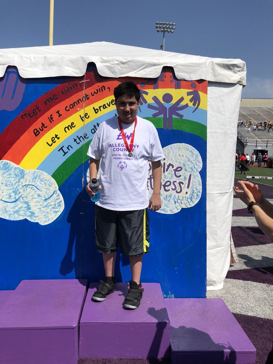 RSprouse_BHS's tweet photo. Thinking I had the best spot to celebrate! @bhsolympics @SpecialOlympiPA So proud to be just a small part of this day! #livetogetherplaytogether https://t.co/sSvGi9DZYE