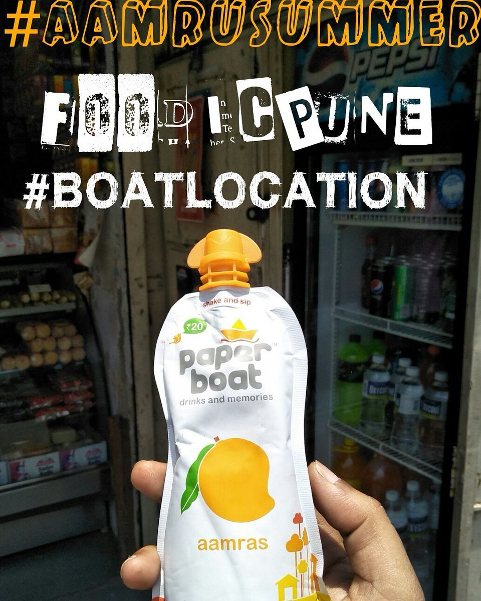 SACHINTAK55's tweet photo. #FOODICPUNE #PUNE #SUMMER2018 #MANGO #ASLI #AAMRUS #AAMRUSUMMER #BESTONE #PAPERBOATDRINK @paperboatdrinks #BOATLOCATION #PUNE #PAUDROAD #KOTHRUD #gujaratcolony #NewAdityabakery https://t.co/SlciOkIhsv