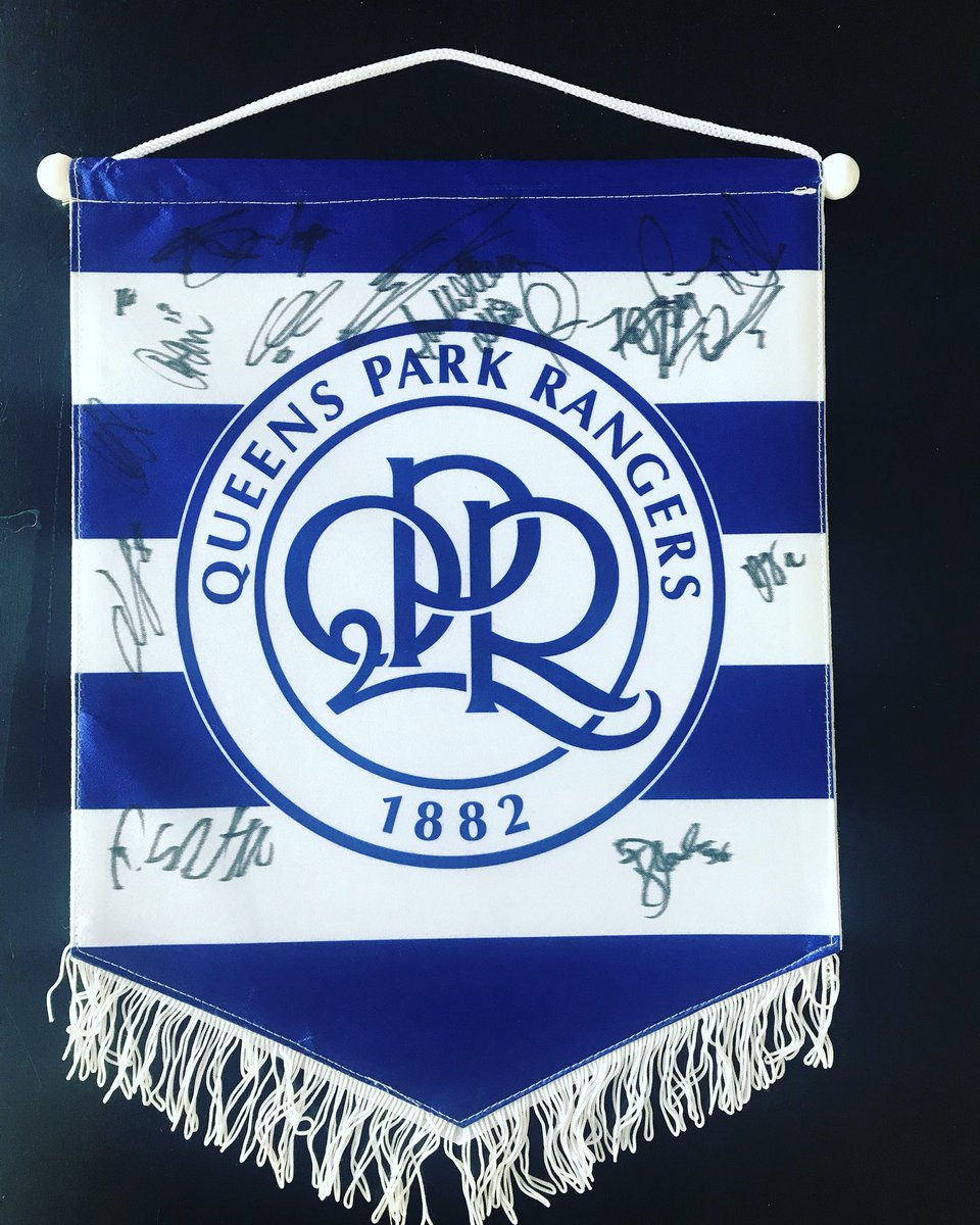 London_P_Cycle's tweet photo. QPR signed pennant from the 2017/18 squad. This was given to us by QPR on our cycle around the Capital

Head over to my Facebook page (Charlie Bruce) to make a bid

Read our story, link in bio

#QPR
#queensparkrangers 
#football
#auction
@ProstateUK 
@QPRFC 
@QPRtrust https://t.co/EDJGie0Fk4