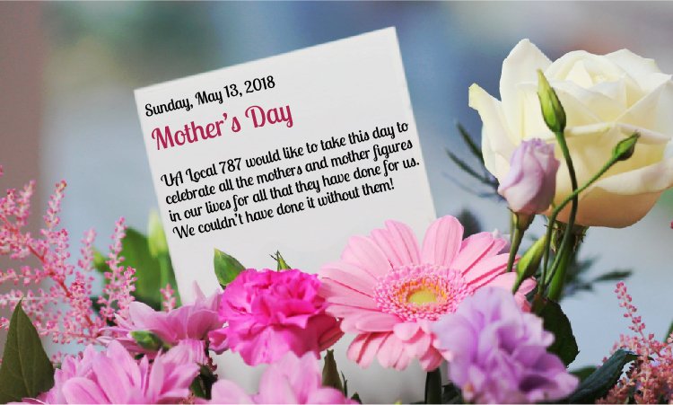 UALocal787's tweet photo. We would like to take this day to celebrate all the mothers and mother figures in our lives for all that they have done for us! Thank you and #HappyMothersDay https://t.co/38mtJSb5HP