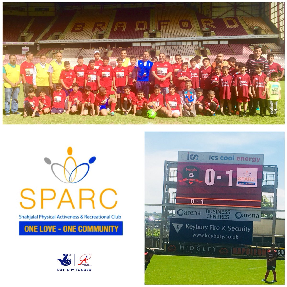 sparc786_sparc's tweet photo. Thank you Humayun Islam @BanglaBantams for inviting Sparc Coppice-Werneth to participate in friendship game at Bradford City Football Club. The kids and volunteers really enjoyed it. @BigLotteryFund @ffd_latics @WernethPS @kickitout https://t.co/hWxLTa6B0y