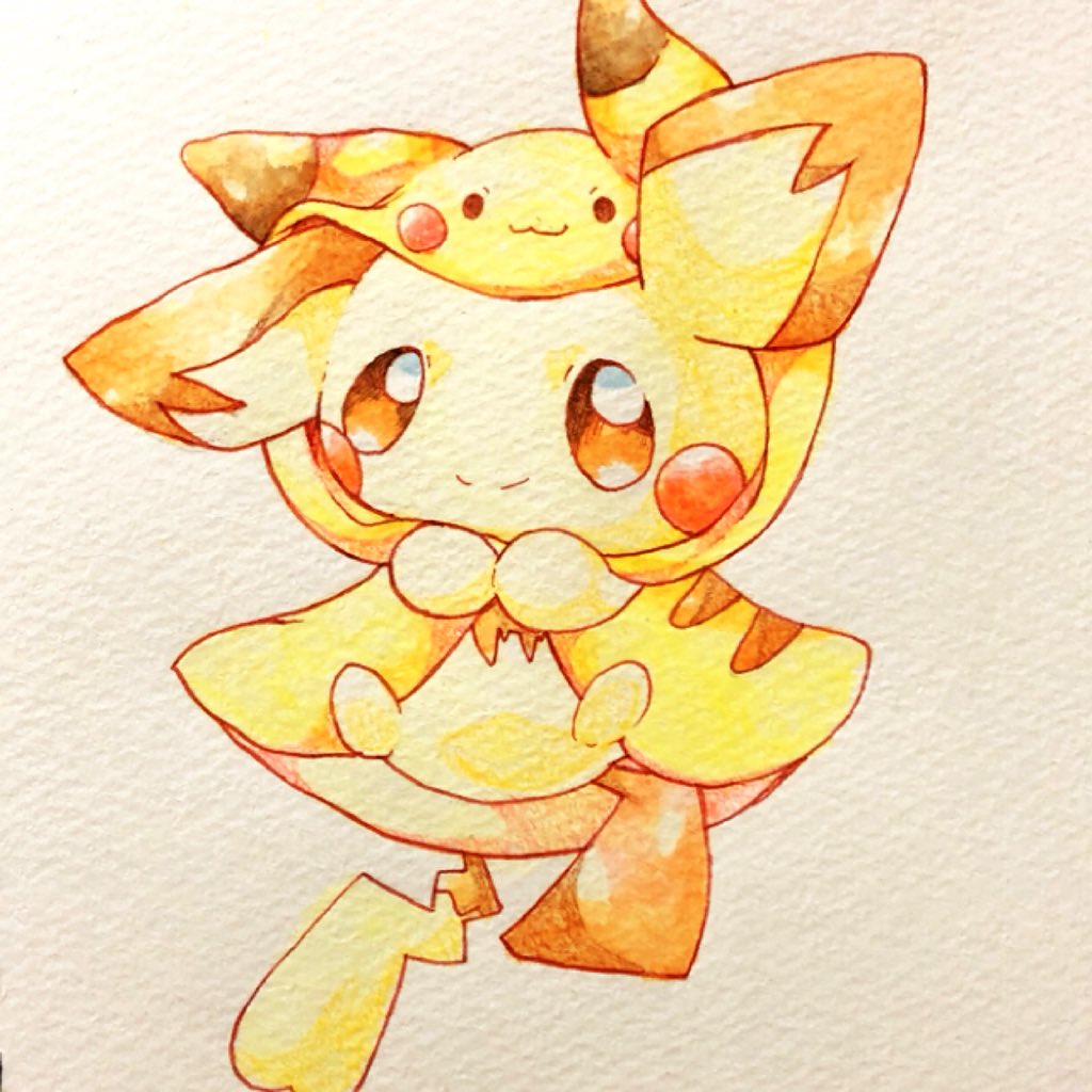 Twitter 上的 かな ポケモン版深夜の真剣お絵描き60分一本勝負 ピチューはかわいい T Co R937cgacpm Twitter