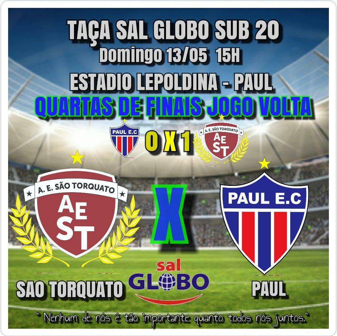ECsaotorquato's tweet image. O primeiro jogo não foi considerado e neste domingo teremos partida única, quem vencer leva a melhor!
Obs: Será 13h 
#AvanteST
