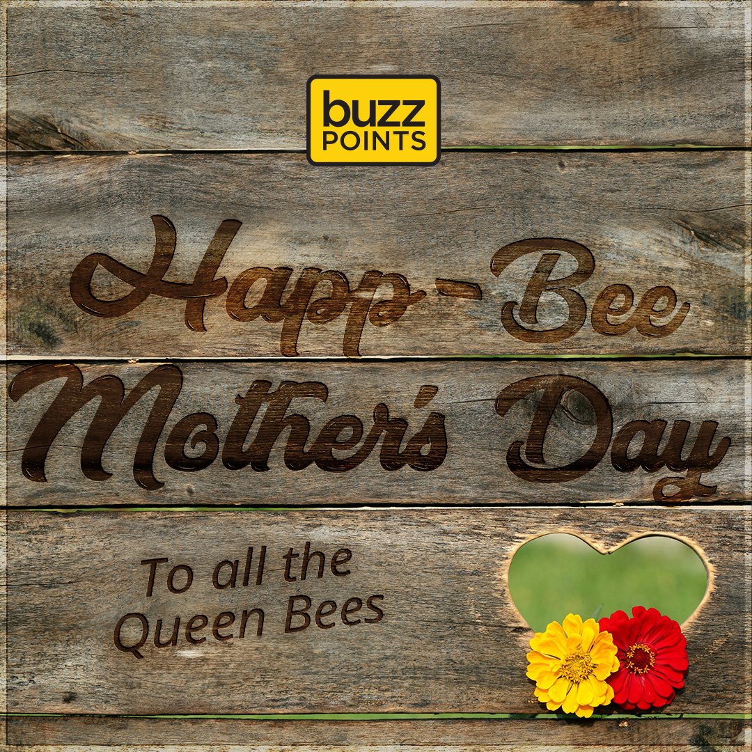BuzzPoints's tweet photo. Our #busybees would like to wish a Happy Mother’s Day to all the #queenbees out there! 

#happymothersday #mothersdaygift #rewardmom #buzzpoints https://t.co/5HLO5WNFDX