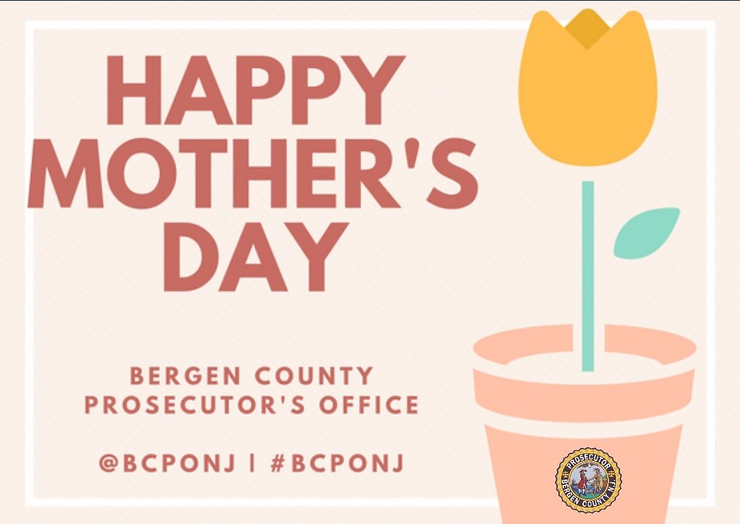 BCPONJ's tweet photo. A special day to remember and reflect on the strong women to whom we owe so much...Happy Mother's Day!
#BCPO #BCPONJ #LESM #BergenCounty #BergenCountyProsecutorsOffice
#CommunityAffairsUnit #behindthebadge #mothersday #happymothersday #Mom https://t.co/u5sYJ86g7r