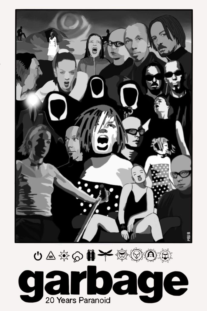 Garbania1's tweet image. Poster creado en honor a #Garbage #Version20 album x Marcus Bond #fanart