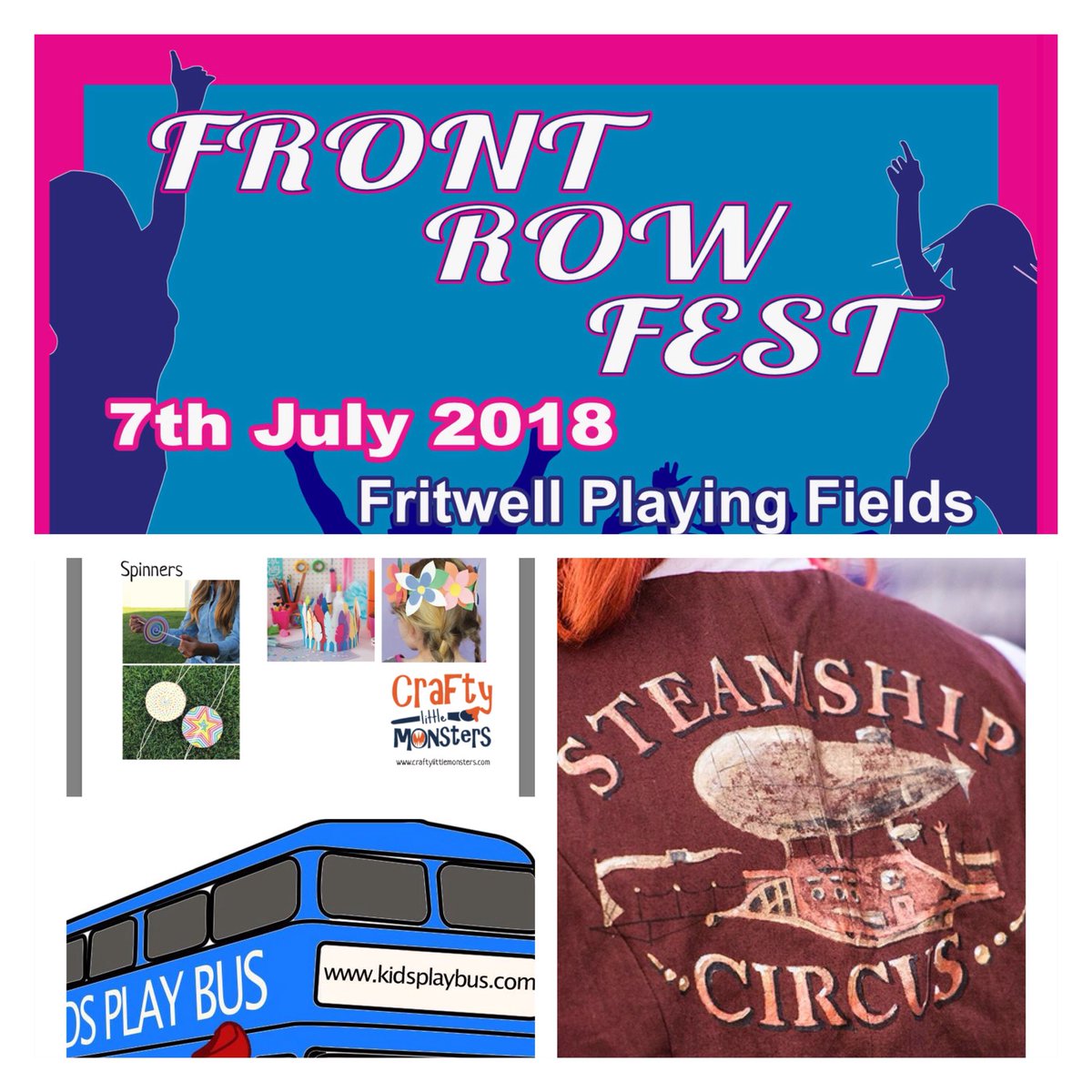frontrowfest's tweet photo. This year we have expanded our free children’s entertainment to include circus skills workshops, soft play Playbus, craft tent and much more. Children 10 and under are free entry so with all these free fun activities Front Row Festival makes a great family day out https://t.co/YuX0TuQuFW