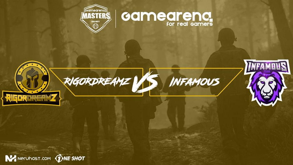 inactivamente's tweet photo. 📢[#COD] #GAMastersCoD 

Buenas tardes, si todo va segun lo previsto, hoy seguimos con la ronda de partidos de la liga y tenemos la primera jornada del grupo D:

@RigorDreamZ 
            🆚
@_InfamousTeam 

⌚️ 17:00
📺 https://t.co/6QDlIvIZtZ
🎙 @TheVirsus &amp; ??
🎞 @TheVirsus https://t.co/TxcnP9vpBO