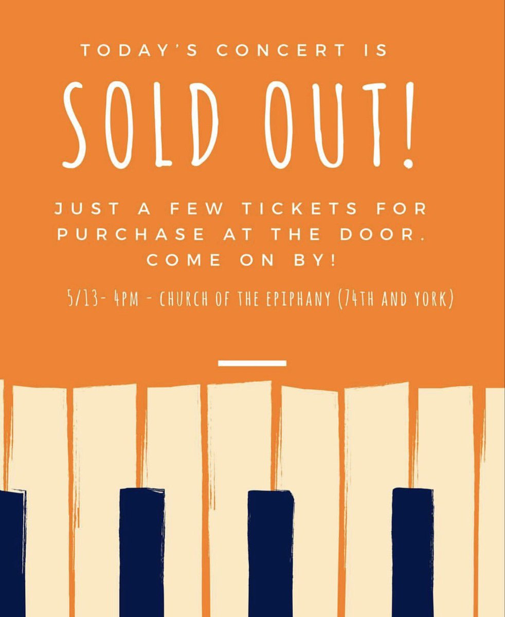 mfmunchkins's tweet photo. WOAH! Thanks everyone! These 2 Mamas are so excited to see you all today! There are a few tickets available at the door, so swing on by!
#soldout #mozartformunchkins #mothersdayconcert #mothersday #happymamas #mfm #nyc https://t.co/RfZsDAZFeQ