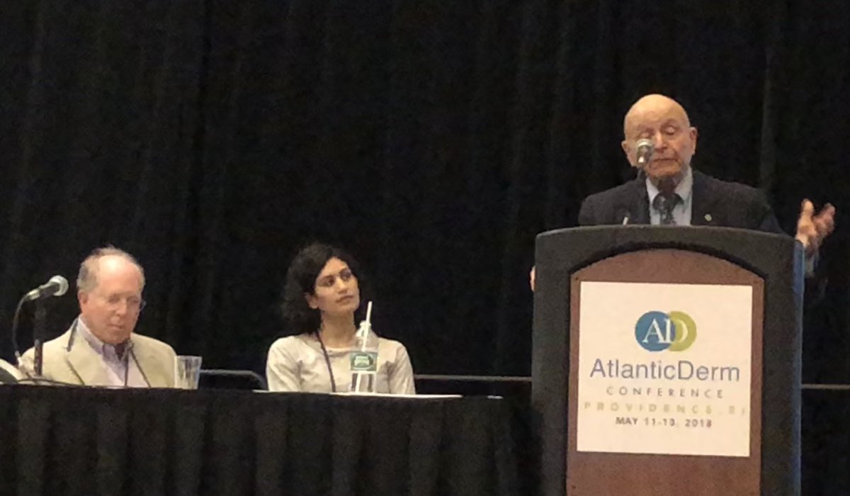 EileenDeignan's tweet photo. #AtlanticDerm @AtlanticDermADC 
Dr. Sam Moschella 
Sharing pearls during The Masters Session https://t.co/3Fa7Bdmxrl