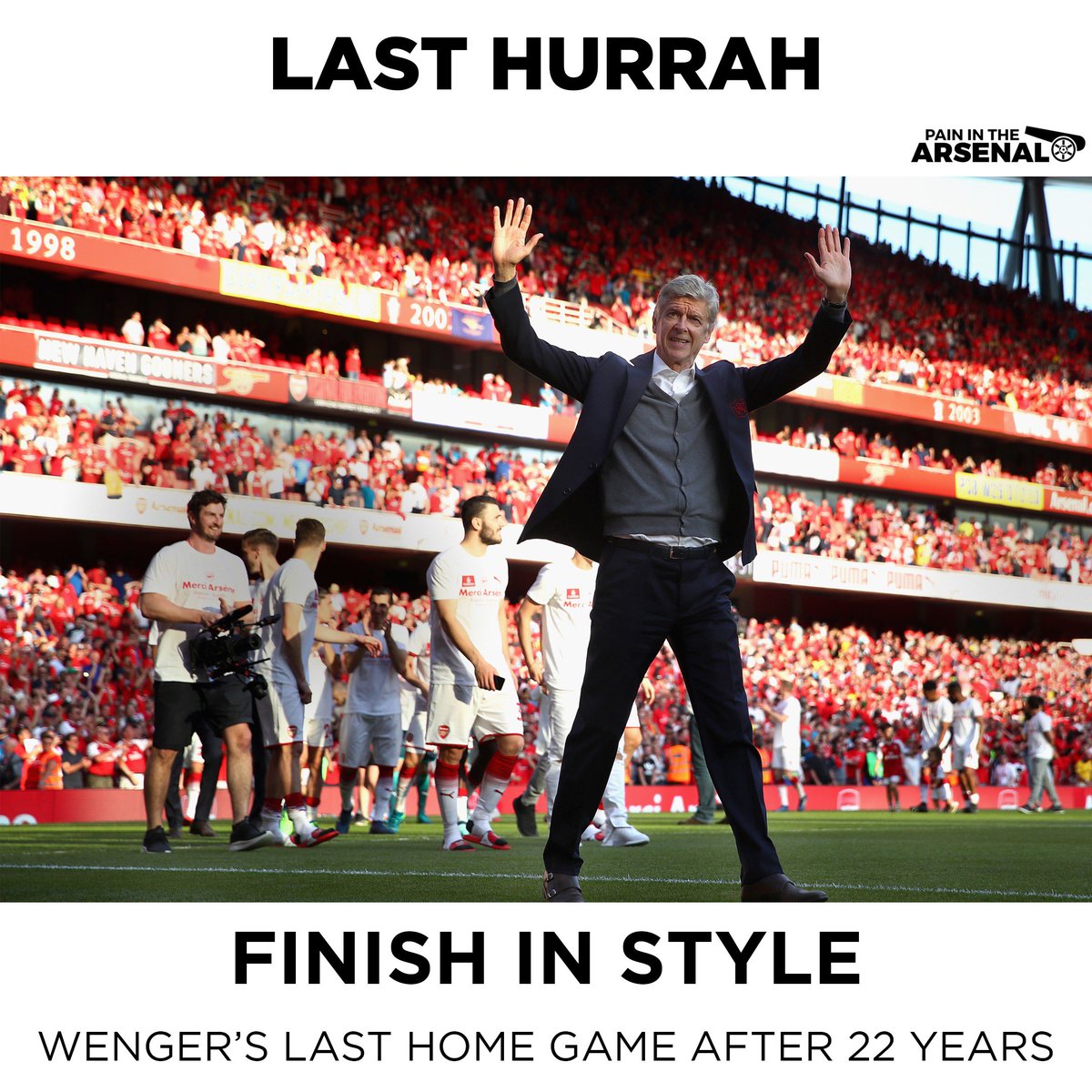 PainInThArsenal's tweet image. He said farewell to the Emirates Stadium with a 5-0 thrashing of Burnley to leave the same way it began for him all those years ago - with victory. #ArseneMoments