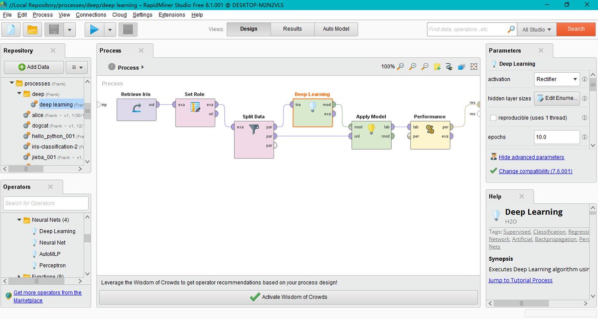 gp_pulipaka's tweet photo. A Brief Review on Deep Learning in RapidMiner and Orange. #BigData #DeepLearning #MachineLearning #DataScience #AI #RapidMiner #Orange #Analytics #Keras #TensorFlow #Caffe 
https://t.co/8S7dAXqQSk https://t.co/nztvFiyv5U