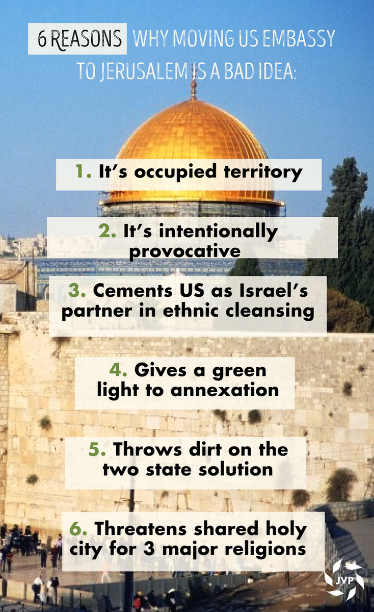 jvplive's tweet photo. Trump's decision to move the U.S. Embassy to Jerusalem from Tel Aviv has led to worldwide condemnation and protest that continues today.
#USEmbassyJerusalem is a disaster https://t.co/kqsNMohOtA