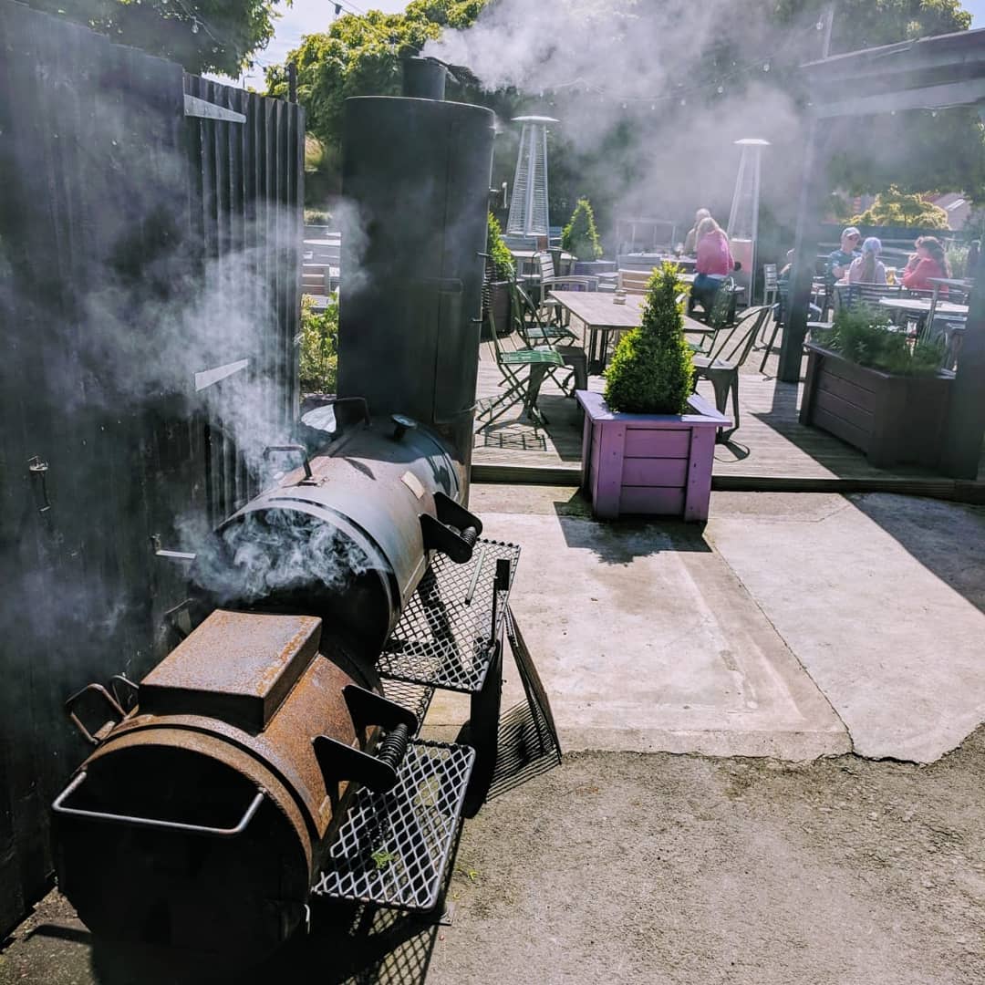 thewhitebearsb's tweet photo. Happy to be using old Smokey again 😁 gammon smoked with Apple Wood #whitebear #steaminbilly #burgersandbrews #beergarden https://t.co/Aj7HMKj6Q5