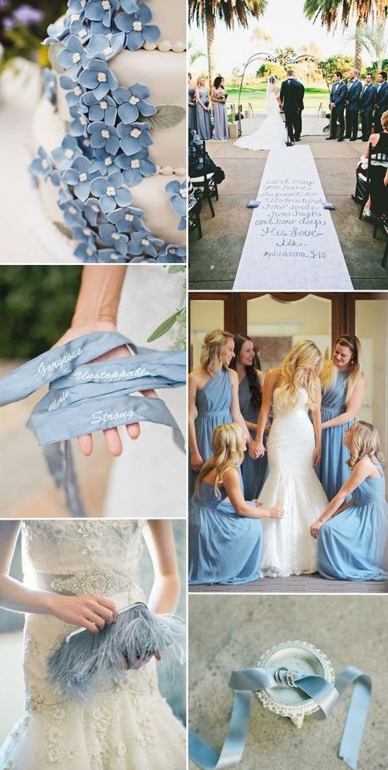 How beautiful is this blue colour theme! Lovely for Spring/Summer weddings! #WeddingTheme #Wedding <a href="/wedding_style/">Wedding Style</a>