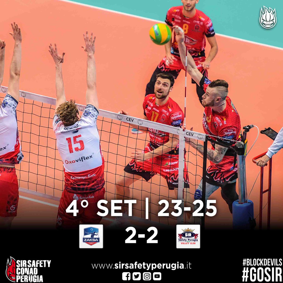 SIRVolleyPG's tweet image. Il terzo posto si deciderà al tie break: il muro di Podrascain scrive 23-25 ed è 2-2! #4SET #ZaskaPerugia #CLF4Kazan #CLVolleyM #GoSir #BlockDevils #RCD #ORAèADESSO