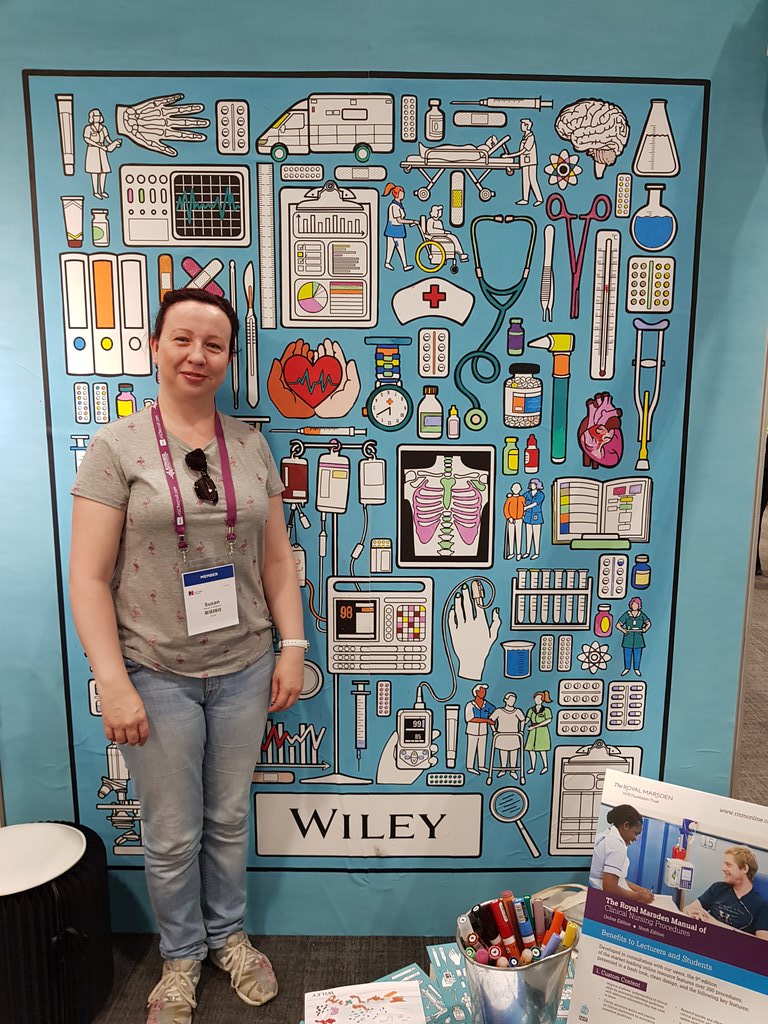 campion_sue's tweet photo. @Wiley_Nursing Look what we got up to at Congress! 😁 #RCN18 https://t.co/zKfPcECywo