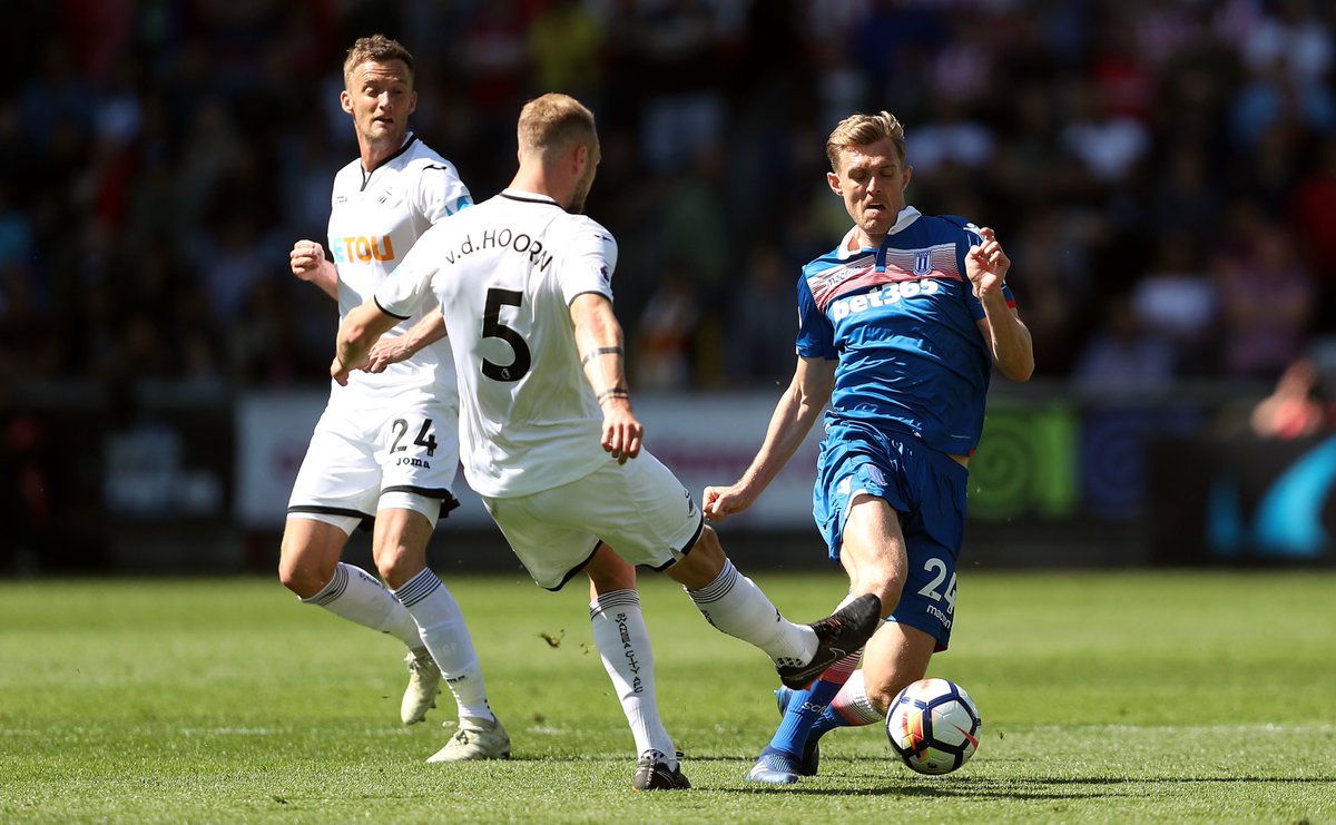 KitCrimes's tweet image. Bringing you these pics of Swansea City v Stoke City only to point out that the Premier League&apos;s own dubious hashtag for this fixture is #SWASTK
