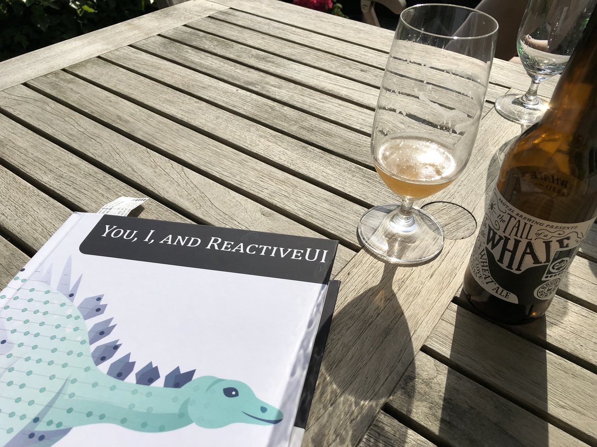 jasperbojsen's tweet image. What a joyful way to spend a Sunday afternoon in the sun. Reading about #ReactiveUI
Thank you @kent_boogaart it's an inspirering read indeed
