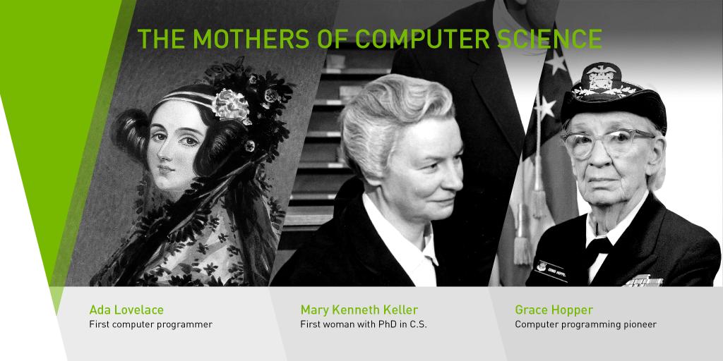nvidia's tweet photo. Today, we honor some of the greatest minds in computer science. #HappyMothersDay! https://t.co/Dj4RXbfbtD