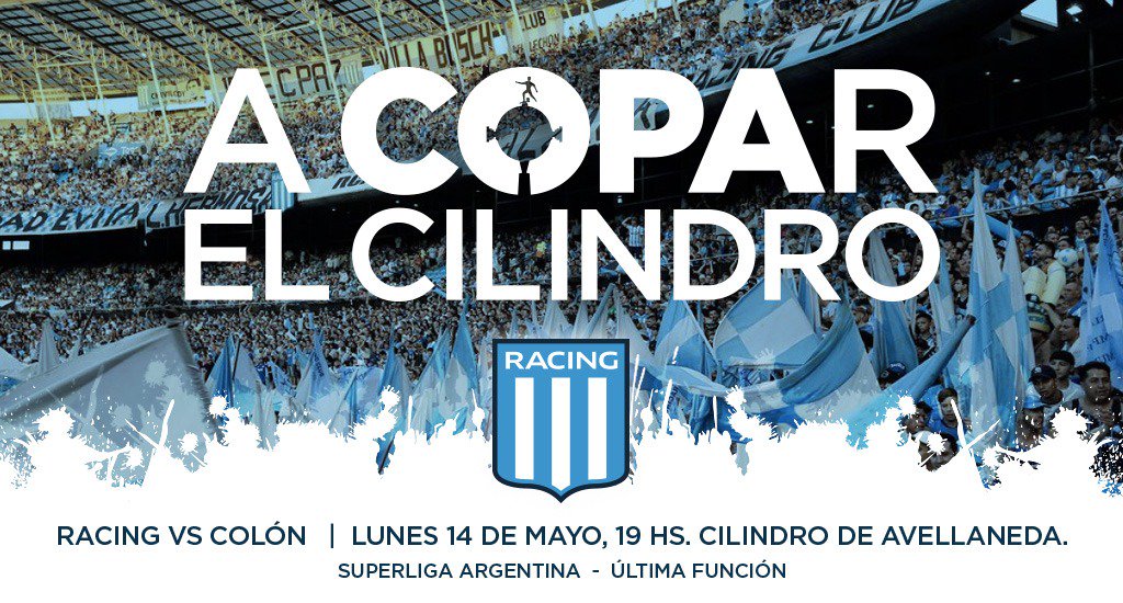 MarFRodriguez's tweet photo. #RacingTeCopa https://t.co/UtIc54fL0K