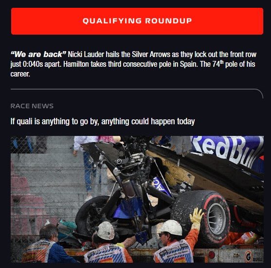 negativecamber_'s tweet photo. Go home, @F1 you’re drunk. #SpanishGP #F1 #NikiLauder https://t.co/ZoYwEyFnuL