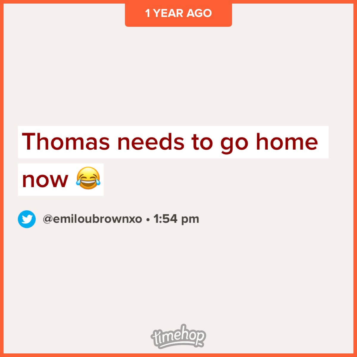 emiloubrownxo's tweet photo. Same. #byethomas https://t.co/Rpu9EMyLSl