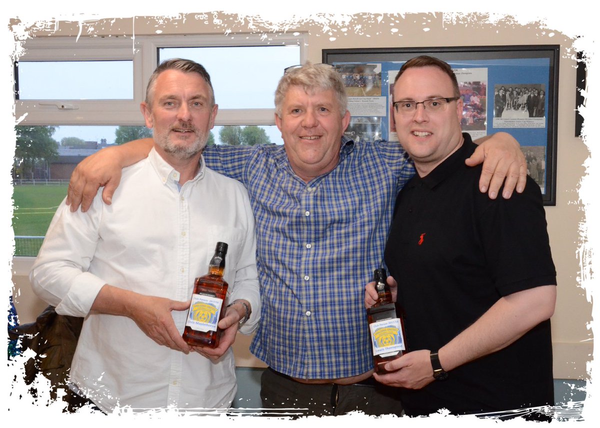 SpaldingUnited's tweet photo. @TulipsChair #AndyGay presented a #JointClubmanOfTheYear Award to (L) @MaplethorpeC and @SUFCU21/@TulipTrophy supremo @LewisThorogood... https://t.co/fmCnMuGL0l